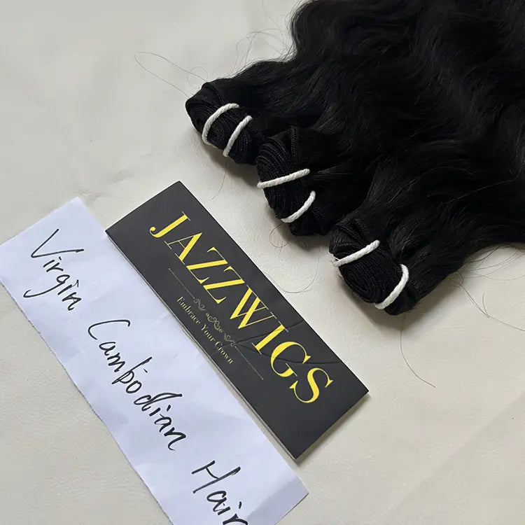 Thick weft virgin Indian wave bundles for Black women, pairs seamlessly with HD lace.