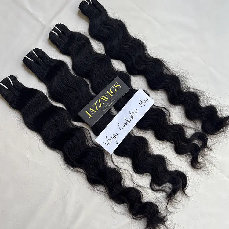 Natural-looking virgin Indian wave bundles for stylists and wig vendors, perfect for HD lace wigs.