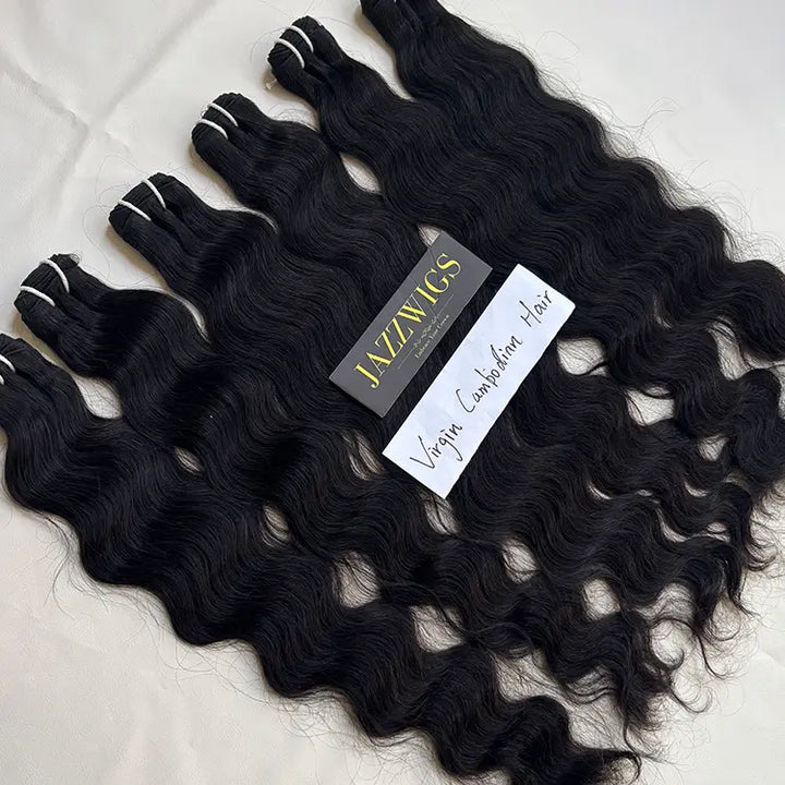 Natural-looking virgin Indian wave bundles for stylists and wig vendors, perfect for HD lace wigs.
