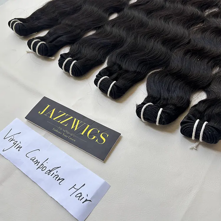 Natural-looking virgin Indian wave bundles for stylists and wig vendors, perfect for HD lace wigs.