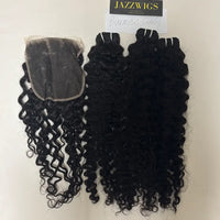 Soft Burmese curly texture with 7x7 HD lace closure and natural hairline.