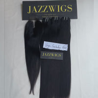 Virgin Cambodian Straight Hair 3 Bundle Deal with 2×6 HD Lace Closure