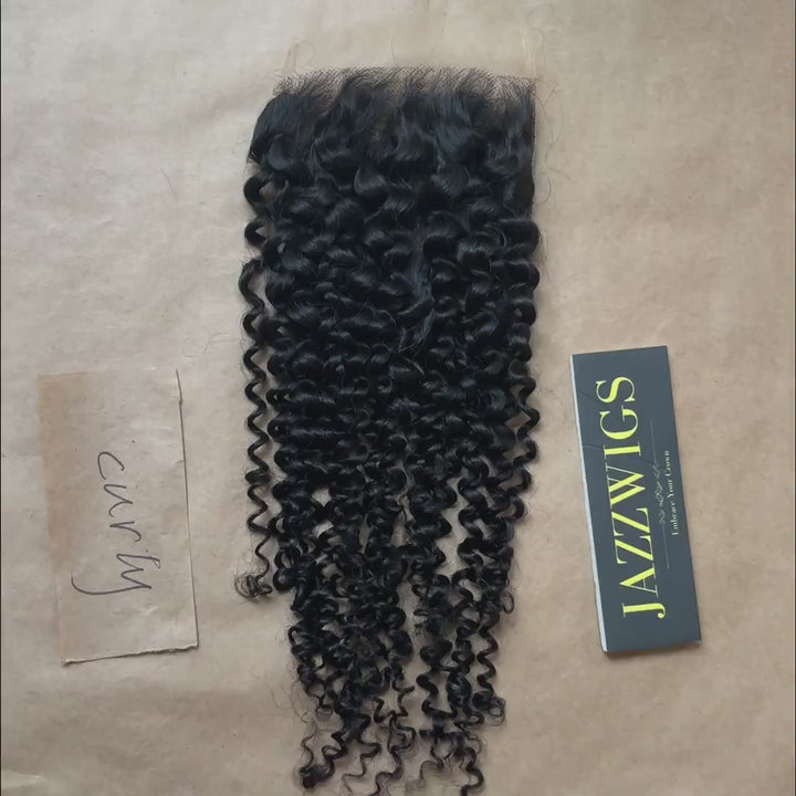 5x5 HD Lace Curly Closure – Skinlike Invisible Melt  | JazzWigs