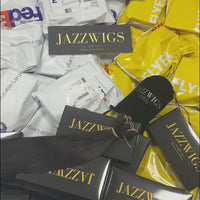 Raw hair wholesale bulk order packages with branded labels ready to ship to US wig business customers