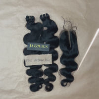 2 Raw Vietnamese Body Wave Hair Bundles with 2×6 HD Lace Closure