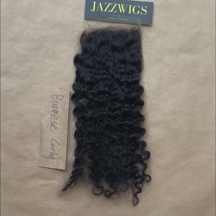 5x5 HD Lace Burmese Curly Closure – Skinlike Invisible Melt  | JazzWigs