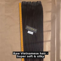 4 Raw Vietnamese Straight Hair Bundles with 2×6 HD Lace Closure