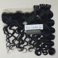 3 Virgin Cambodian Body Wave Hair Bundles with 13×4 HD Lace Frontal JAZZWIGS