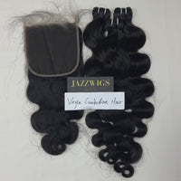 Virgin Cambodian Body Wave 3 Bundles With 7x7 HD Lace Closure | JazzWigs