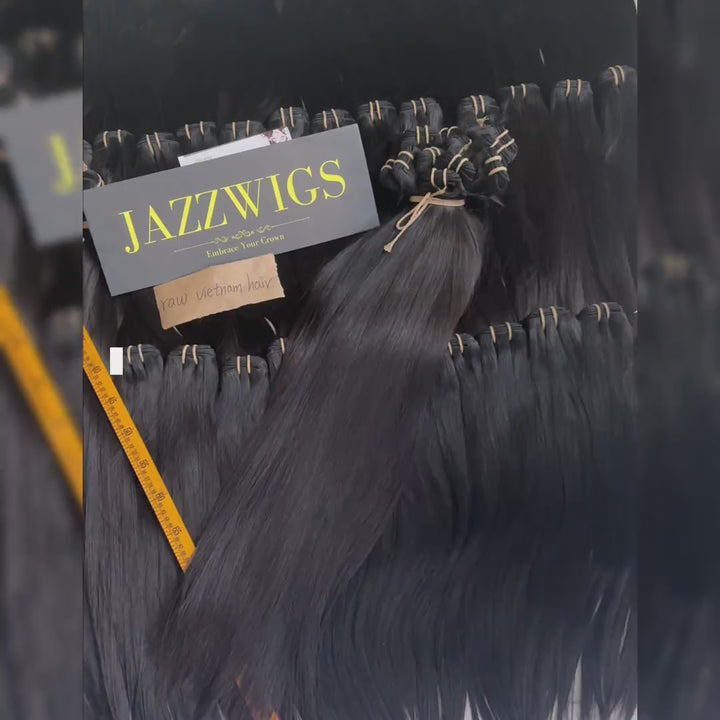 Raw Vietnamese Straight Hair 4 Bundle Deal – 100% Human, Factory Direct