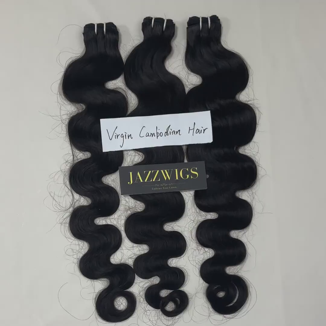 Virgin Cambodian Body Wave Hair 3 Bundle Deal – JazzWigs Factory Wholesale