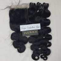 Virgin Cambodian Body Wave 4 Bundles With 7x7 HD Lace Closure | JazzWigs