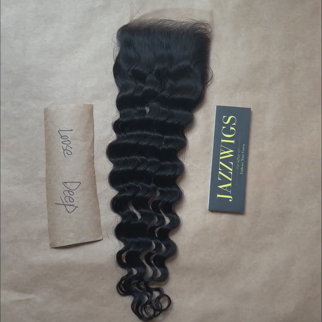5x5 HD Lace Loose Deep Closure – Skinlike Invisible Melt | JazzWigs