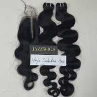 Virgin Cambodian Body Wave 2 Bundles With 2x6 HD Lace Closure | JazzWigs