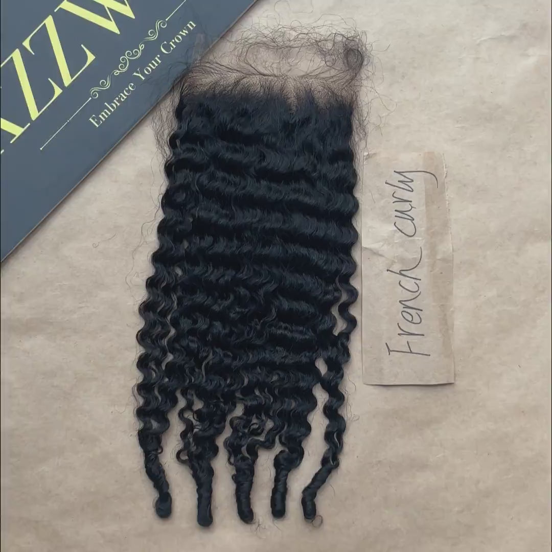 5x5 HD Lace French Curly Closure – Skinlike Invisible Melt | JazzWigs