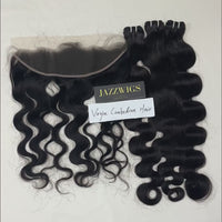3 Virgin Cambodian Body Wave Hair Bundles with 13×4 HD Lace Frontal JAZZWIGS