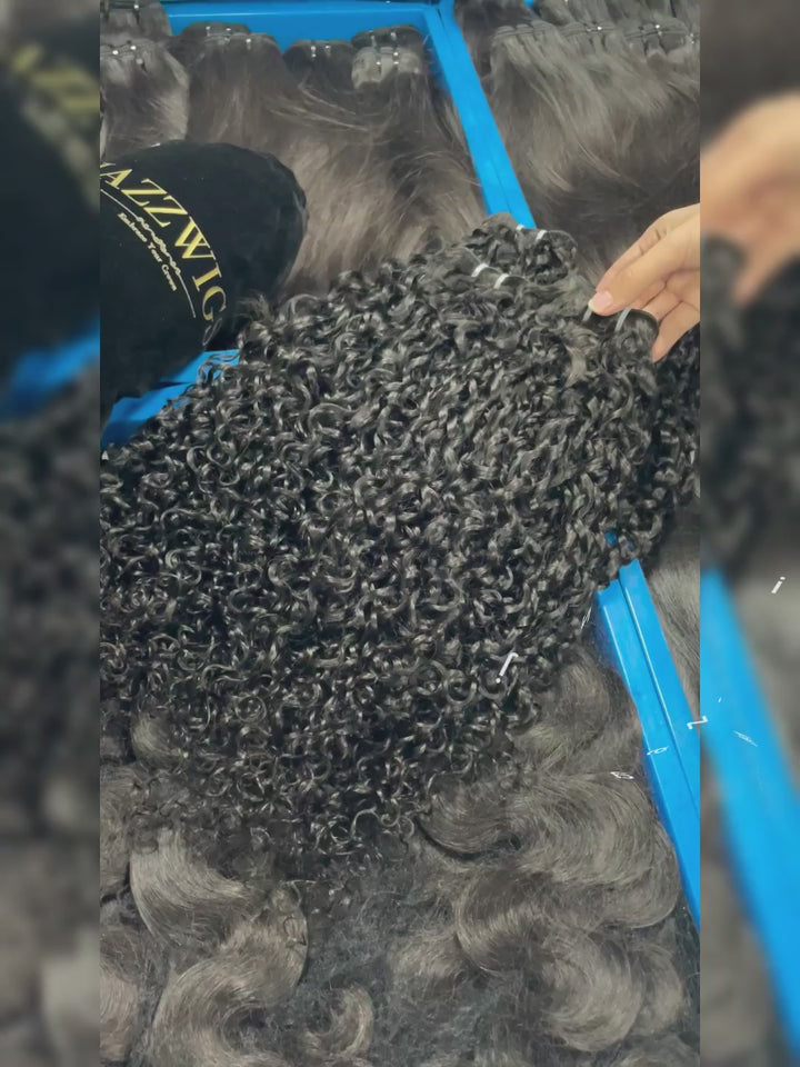 Virgin Cambodian Pixie Curly Hair - 4 Bundles Deal