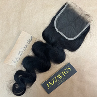 Raw body wave 3 bundles with 5x5 HD lace closure for Black women.