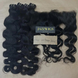 Raw Vietnamese Body Wave 4 Bundles with 13x4 HD Lace Frontal – Factory Direct | JazzWigs