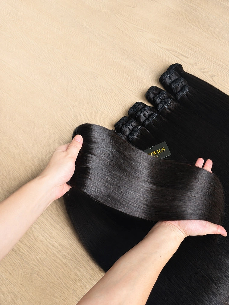 Raw Vietnamese straight human hair bundles for wholesale at JazzWigs