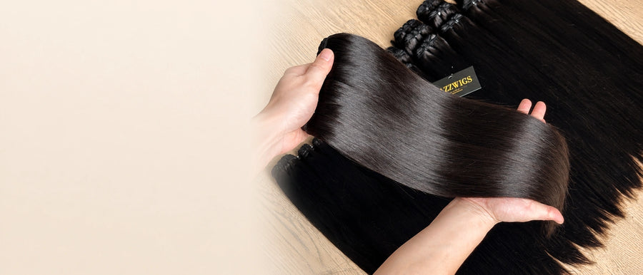 Raw Vietnamese straight human hair bundles for wholesale at JazzWigs