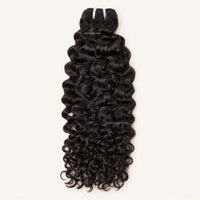 virgin cambodia burmese curly bundle in natural black by JazzWigs.