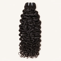 virgin cambodia burmese curly bundle in natural black by JazzWigs.