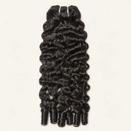 virgin cambodia burmese water curly bundle in natural black by JazzWigs.