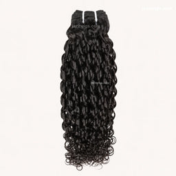 virgin cambodia pixie curly bundle in natural black by JazzWigs.