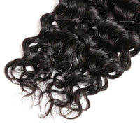 Water wave human hair bundle texture detail.