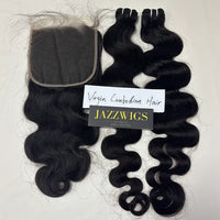 Virgin Cambodian Body Wave 2 Bundles With 7x7 HD Lace Closure | JazzWigs