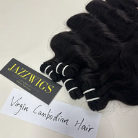 Virgin Cambodian Body Wave 2 Bundles With 2x6 HD Lace Closure | JazzWigs