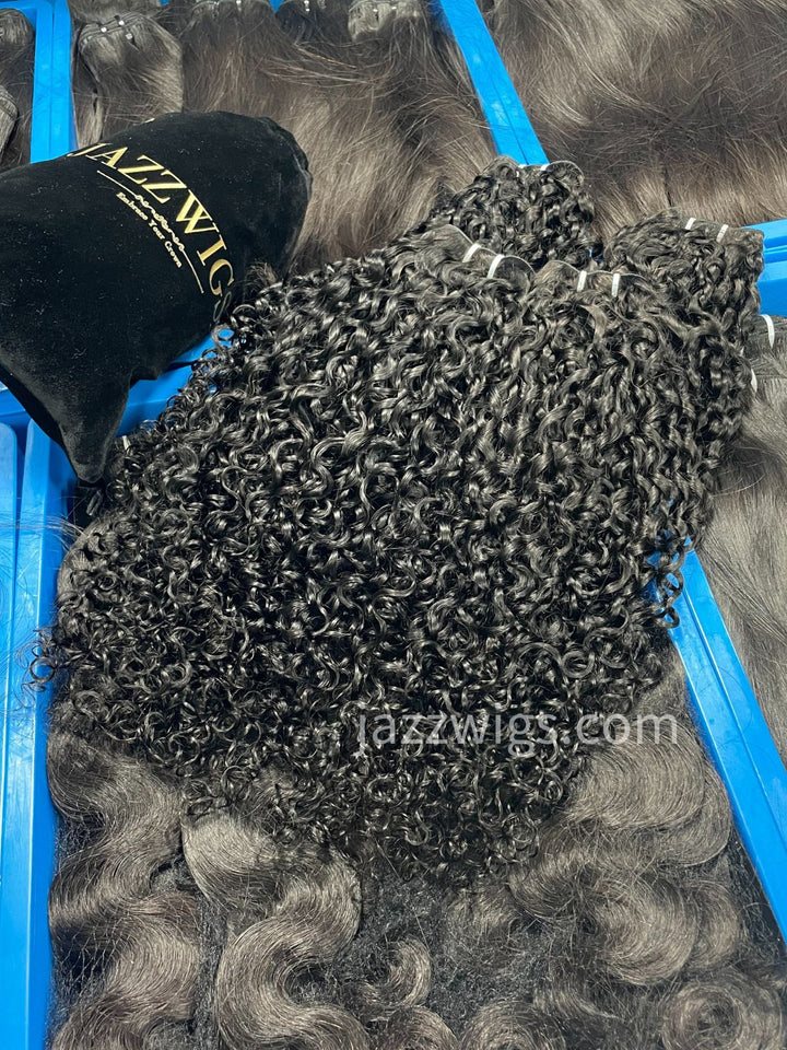 Virgin Cambodian Pixie Curly Hair - 4 Bundles Deal