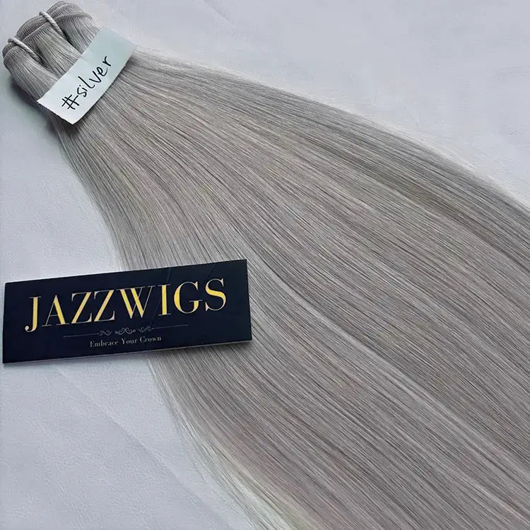 #Silver Balayage Raw Vietnamese Hair Bundles | 100% Human Hair | Factory Direct by JazzWigs
